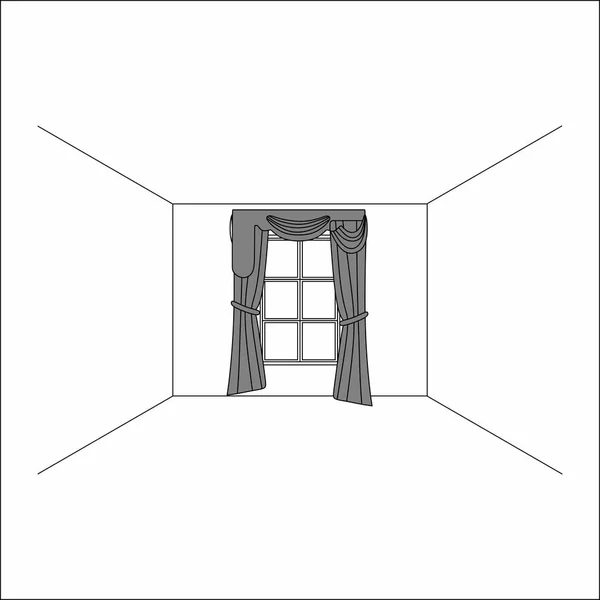 Lambrequin. Классические шторы. шторы — стоковый вектор