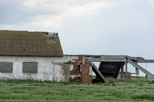 Parte Del Establo Abandonado Ucrania Pueblo Shagany — Foto de Stock