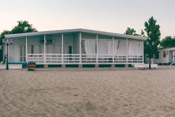 Дом Отдыха Пляже Украины Внешний Вид Пляжного Домика — стоковое фото