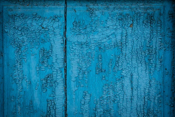 Retro wood colored background close-up. Blue vintage wood texture.