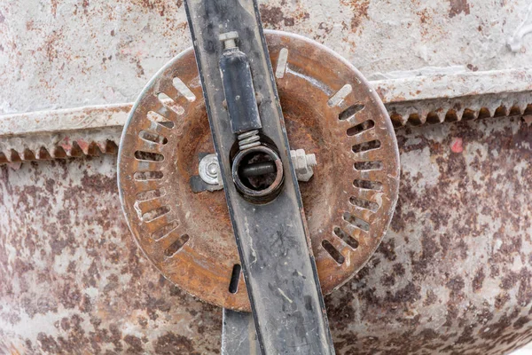 Meccanismo Rotazione Della Betoniera Primo Piano — Foto Stock