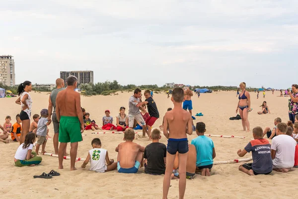 Zatoka Odessa Ucrânia Julho 2019 Combate Corpo Corpo Praia Pôr — Fotografia de Stock