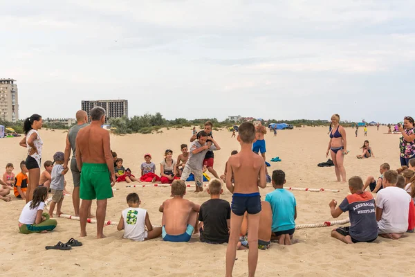 Zatoka Odessa Ucrânia Julho 2019 Combate Corpo Corpo Praia Pôr — Fotografia de Stock