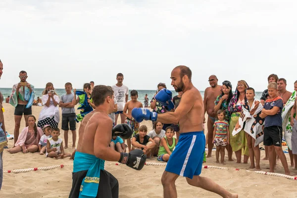 Zatoka Odessa Ucrânia Julho 2019 Cossacos Lutam Lado Lado Trajes — Fotografia de Stock