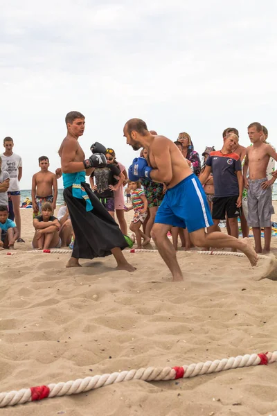 Zatoka Odessa Ucrânia Julho 2019 Cossacos Lutam Lado Lado Trajes — Fotografia de Stock