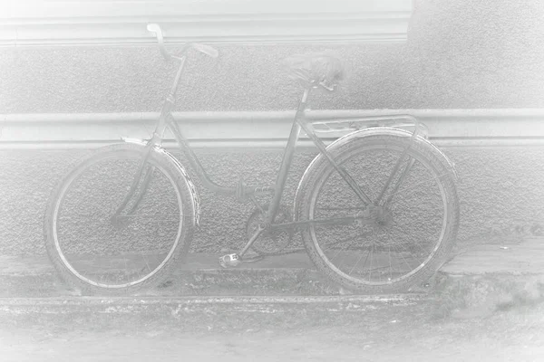 Ucrânia Shagany Novembro 2017 Bicicleta Verde Velha Teenager Fold Efeito — Fotografia de Stock