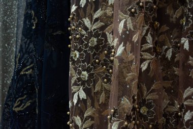 Arka plan için renkli kumaş. Kumaş dokusu. Tekstil arkaplanı.