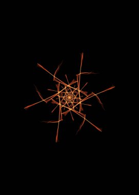 Soyut fraktal harf W