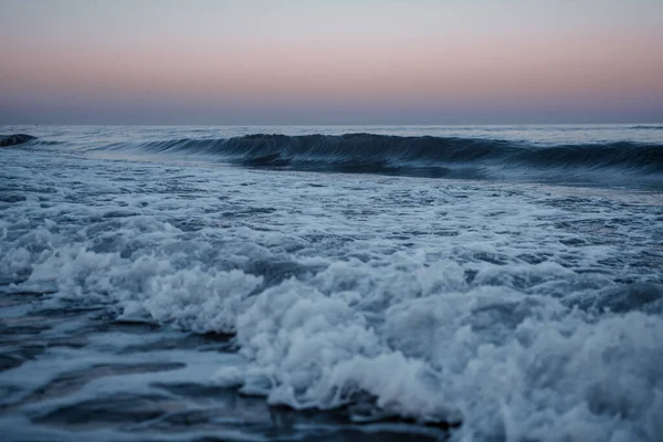 Морська Берегова Вода Хвилями Вид Морську Воду Хвилями Чорного Моря — стокове фото