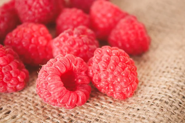 Raspberries Wooden Background — Stock Photo, Image