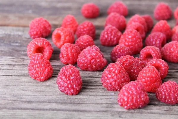 Raspberries Wooden Background — Stock Photo, Image