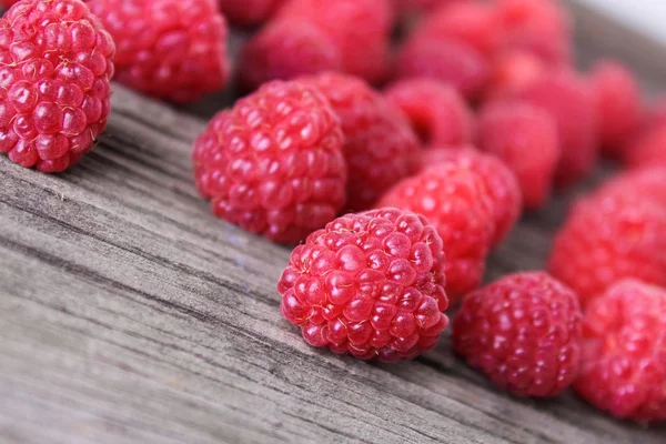 Raspberries Wooden Background — Stock Photo, Image