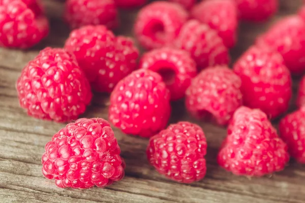 Raspberries Wooden Background — Stock Photo, Image