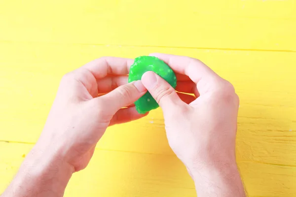 Hand Made Toy Slime Experiment Wetenschappelijke Methode Genoemd — Stockfoto