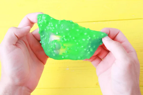 Hand Made Toy Called Slime Experiment Scientific Method — Stock Photo, Image