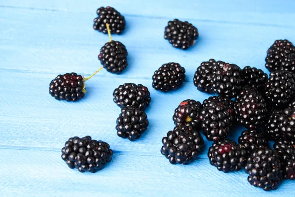 夏季浆果 有机黑莓 — 图库照片