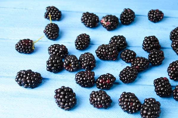 夏季浆果 有机黑莓 — 图库照片