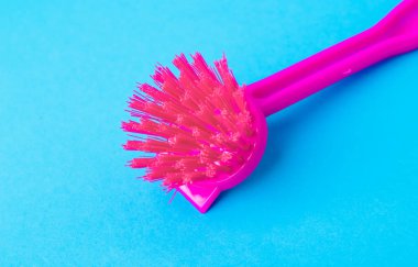 üzerinde mavi bir arka plan temizleme fırçası