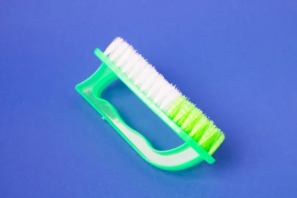 Cleaning Brush Blue Background — Stock Photo, Image