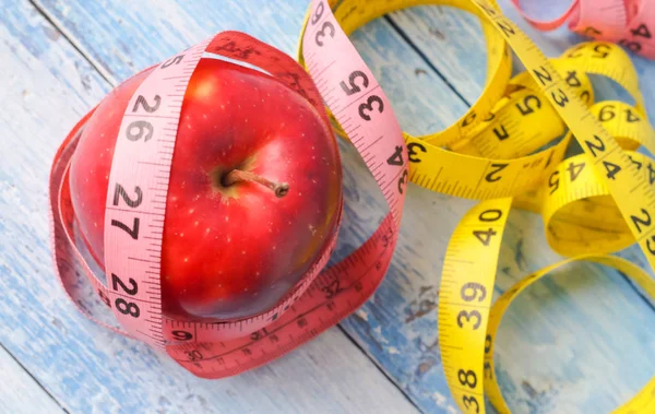 Jabłko Odchudzanie Prawidłowe Odżywianie — Zdjęcie stockowe