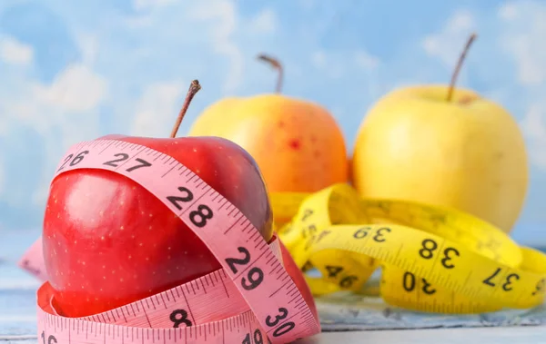 Manzana Adelgazamiento Nutrición Adecuada —  Fotos de Stock