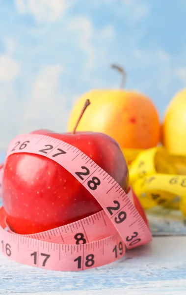 Manzana Adelgazamiento Nutrición Adecuada —  Fotos de Stock