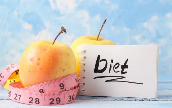 Manzana Adelgazamiento Nutrición Adecuada —  Fotos de Stock