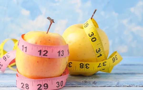 Manzana Adelgazamiento Nutrición Adecuada —  Fotos de Stock