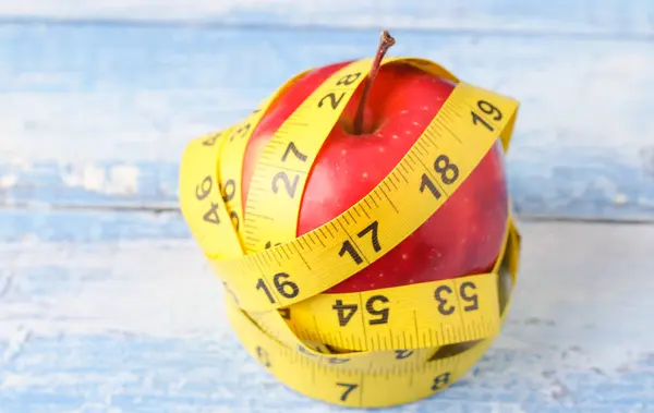 Manzana Adelgazamiento Nutrición Adecuada —  Fotos de Stock