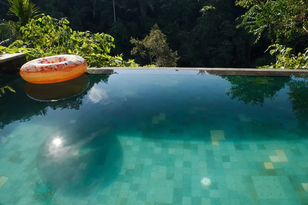 Anel Inflável Piscina Tropical Selva — Fotografia de Stock