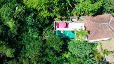 tropic villa havuzu kadınlar Bali ubud üst yüzme görüntülemek 2k 60fps