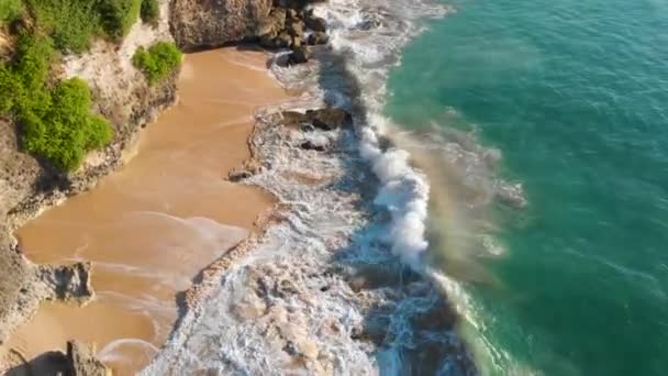 Oceano Spiaggia Selvaggia Rocce Onde — Video Stock