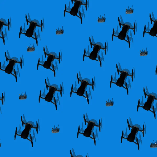 Pattern Drones Group Background Isolated — Stock Photo, Image
