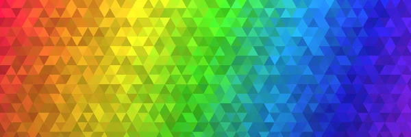 Low Poly Hintergrund Textur Farben Des Regenbogens Großes Panorama 12000X4000Pix — Stockfoto