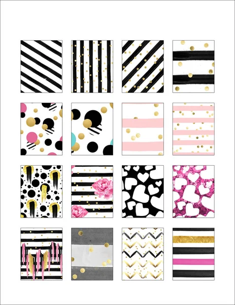 Collection Planner Stickers Template Full Box — Stock Photo, Image