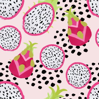 Suluboya dragon meyve seamless modeli