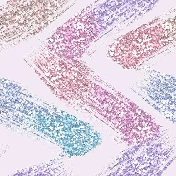 Glittery Diagonal Brush strokes on pink background seamless pattern