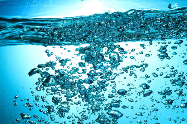fresh water with bubbles