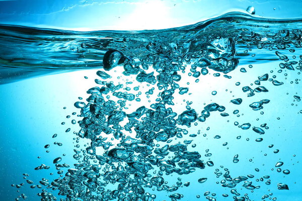 fresh water with bubbles