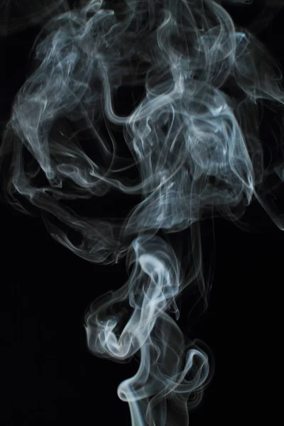 Texture Fumo Bianco Sfondo Nero — Foto Stock