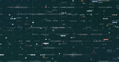 Soyut dijital veri arkaplanı, 3B oluşturma