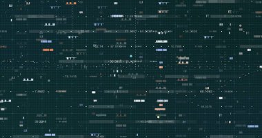 Soyut dijital veri arkaplanı, 3B oluşturma