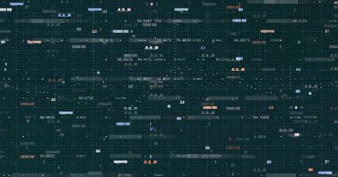 Soyut dijital veri arkaplanı, 3B oluşturma