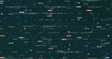 Soyut dijital veri arkaplanı, 3B oluşturma