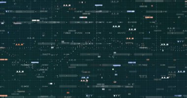 Soyut dijital veri arkaplanı, 3B oluşturma