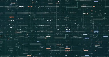 Soyut dijital veri arkaplanı, 3B oluşturma