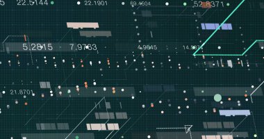 Soyut dijital veri arkaplanı, 3B oluşturma