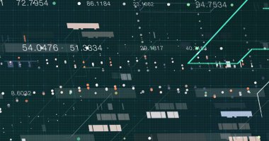 Soyut dijital veri arkaplanı, 3B oluşturma