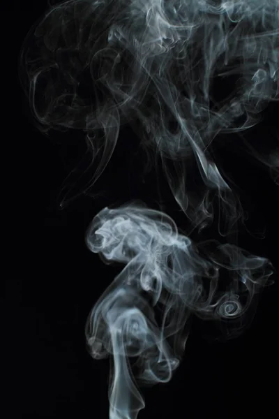 Texture Fumo Bianco Sfondo Nero — Foto Stock