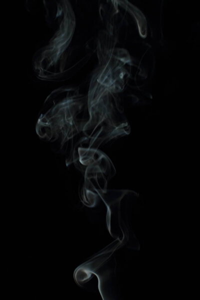 White smoke texture on black background